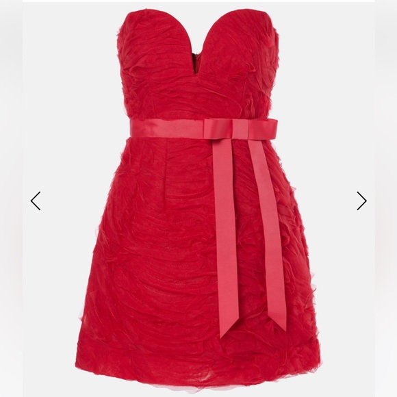 Rebecca Vallance Fernanda Red Strapless Mini Dress